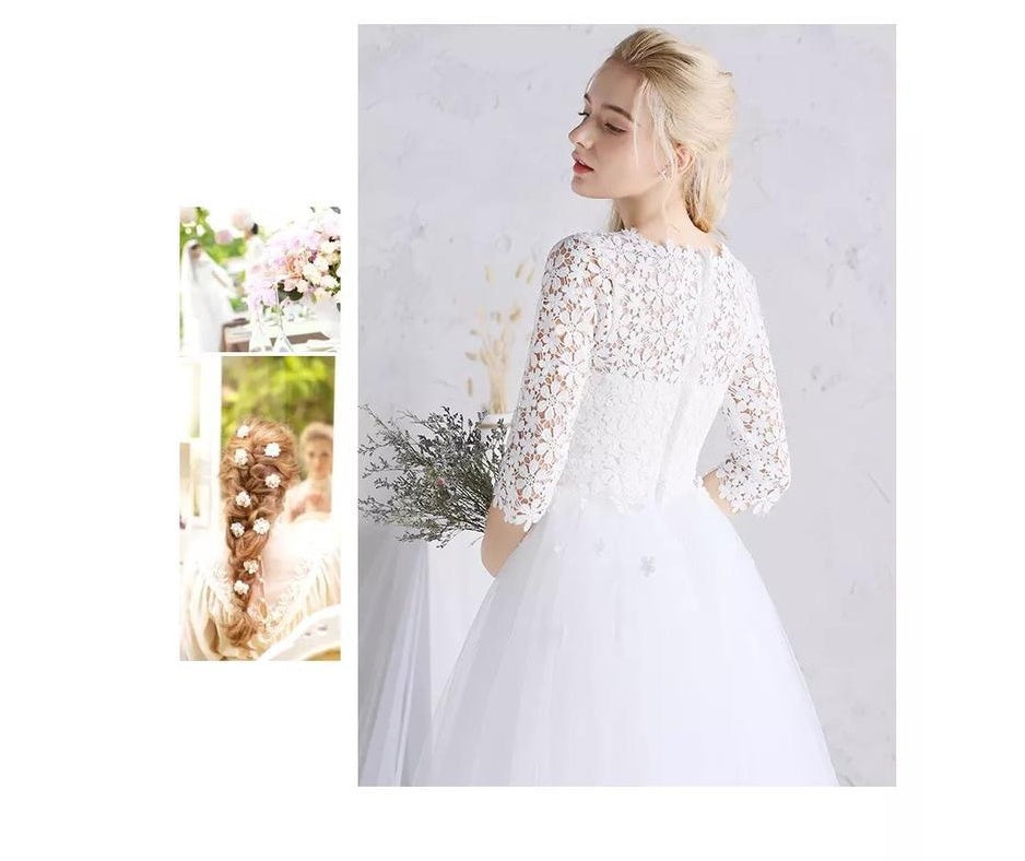 Spring new women's party ladies small sleeves popular white dress summer dress