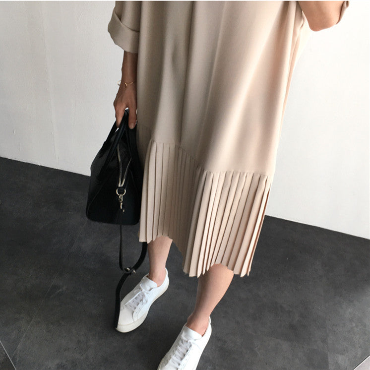 Pleated suit dress