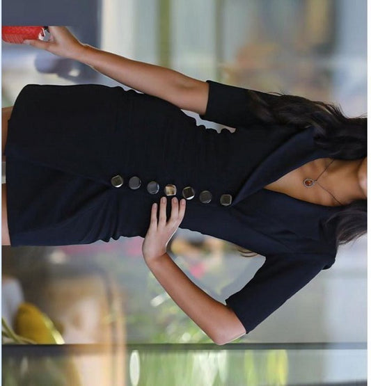 OL irregular ladies suit collar dress