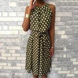 Strapless round neck loose dress