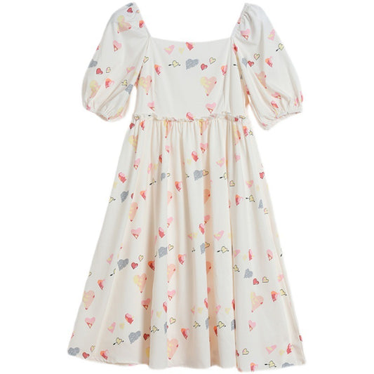 Pregnant Women'S Summer Short Sleeve Floral Loose Thin Chiffon Medium Length Dress Fashion Mother Pregnant Women'S Skirt