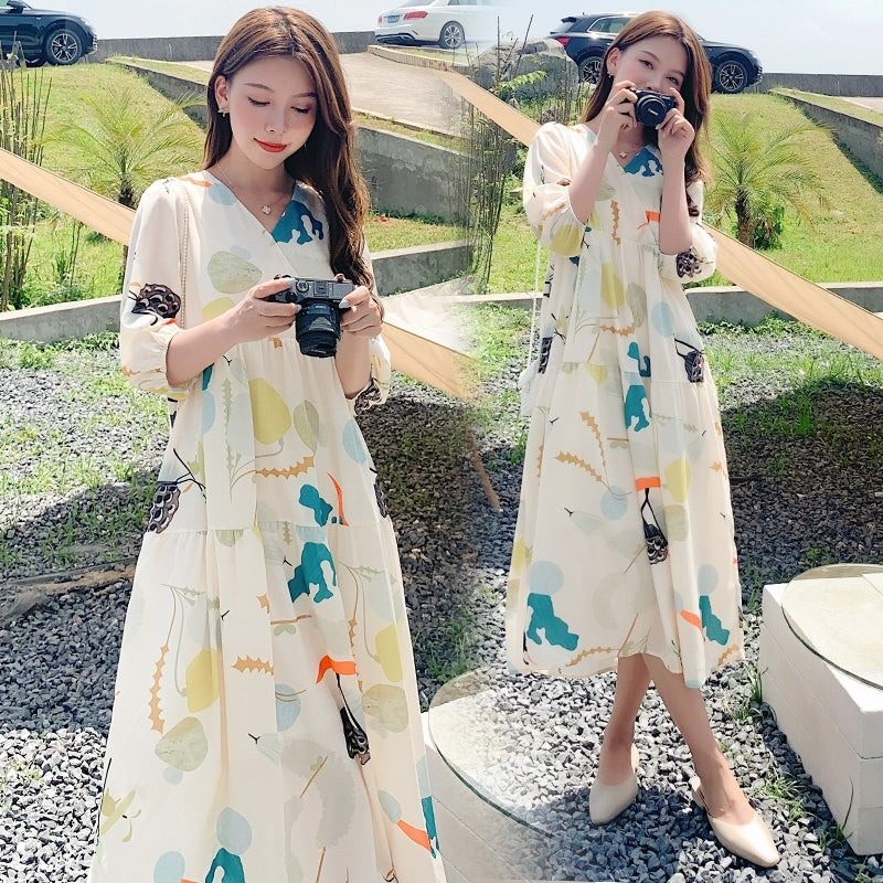 Summer Dresses Plus Size Fashion Loose Long Skirts Maternity Summer Suits