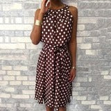 Strapless round neck loose dress