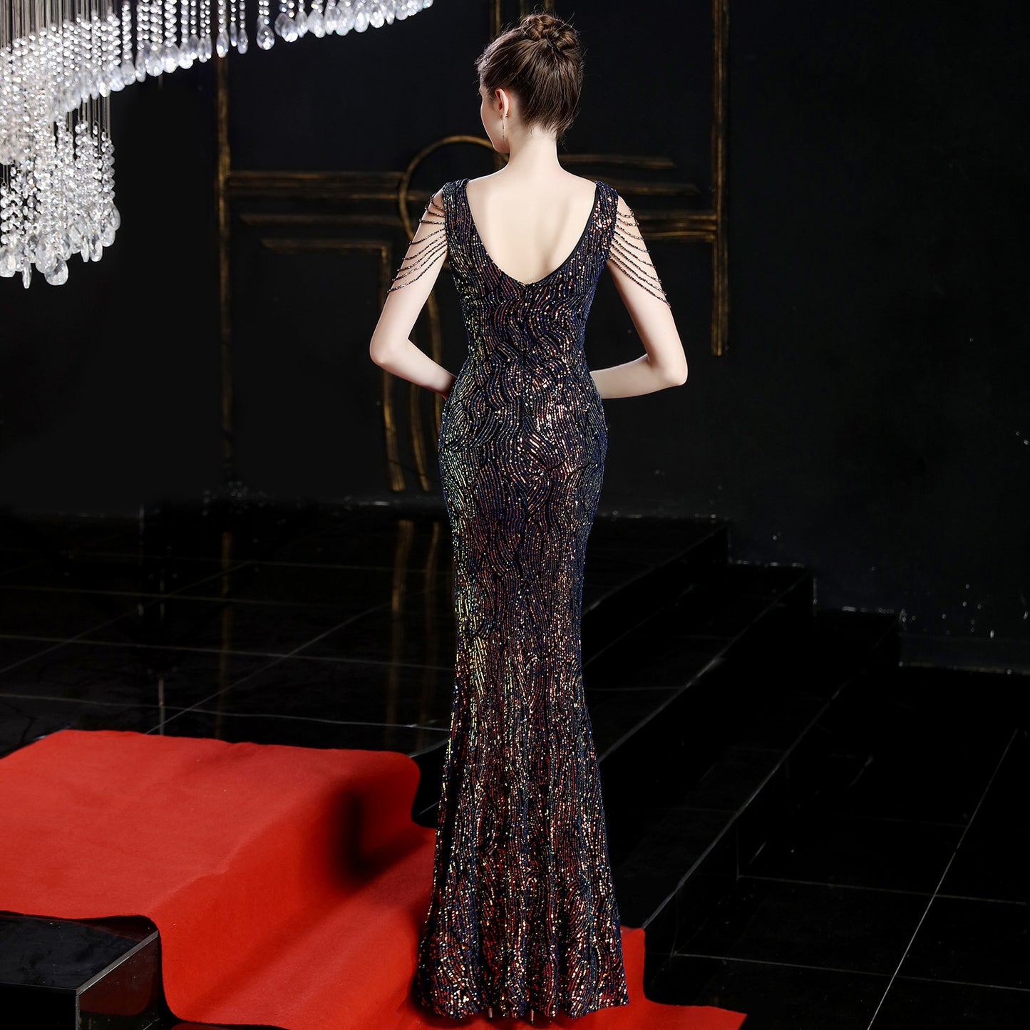 Party dress long banquet slim fit
