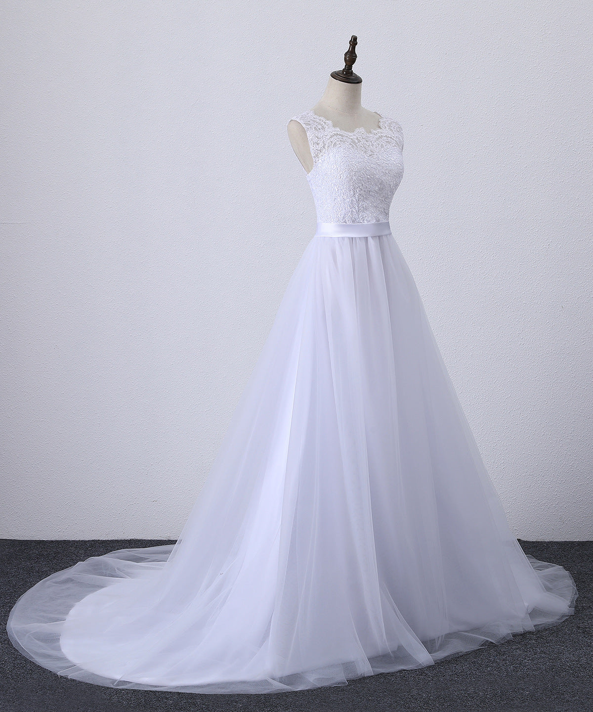 Ladies Party Dress Mid-length Noble White