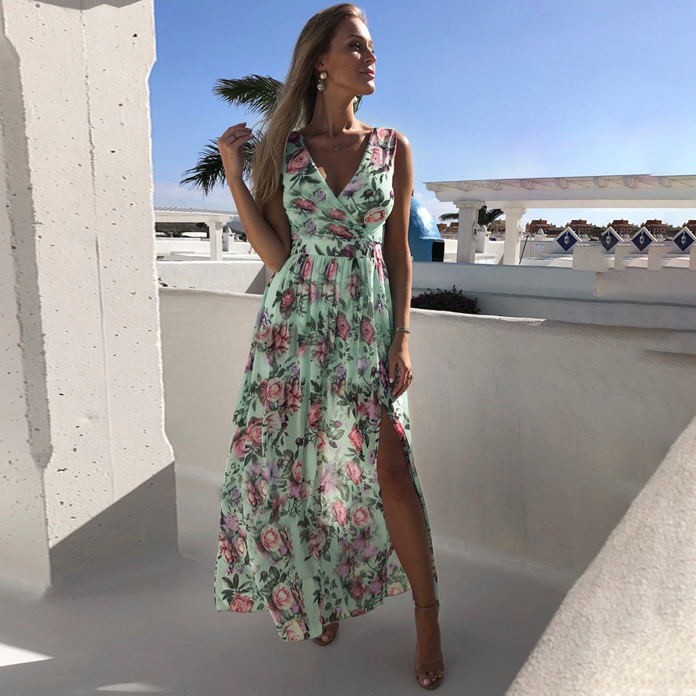 Sling Mid-waist Commuter Print Dress