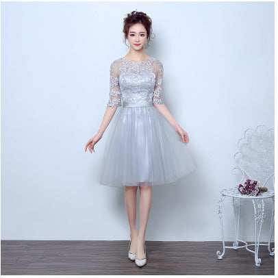 Mid-length Champagne Sister Group Dress