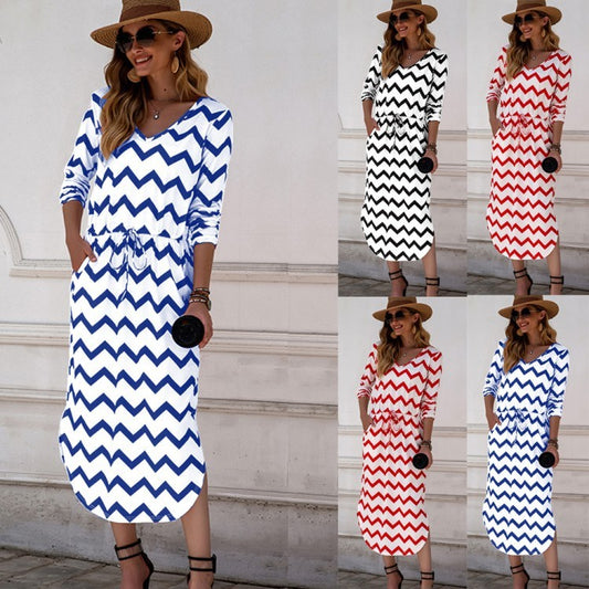 Mid length dress with rib wrap buttocks