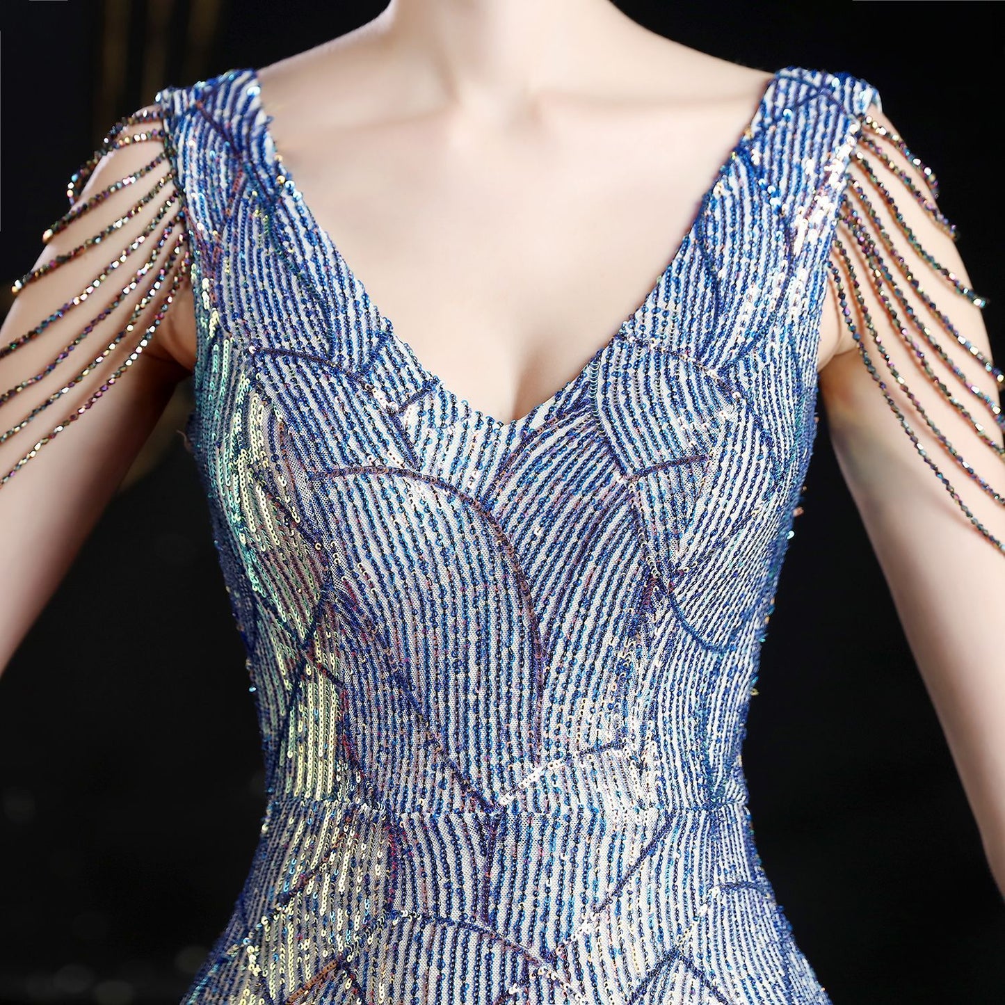 Party dress long banquet slim fit