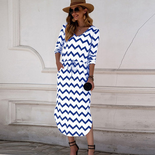 Mid length dress with rib wrap buttocks