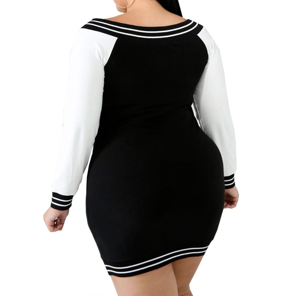 Zipper dress mid-length