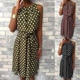 Strapless round neck loose dress