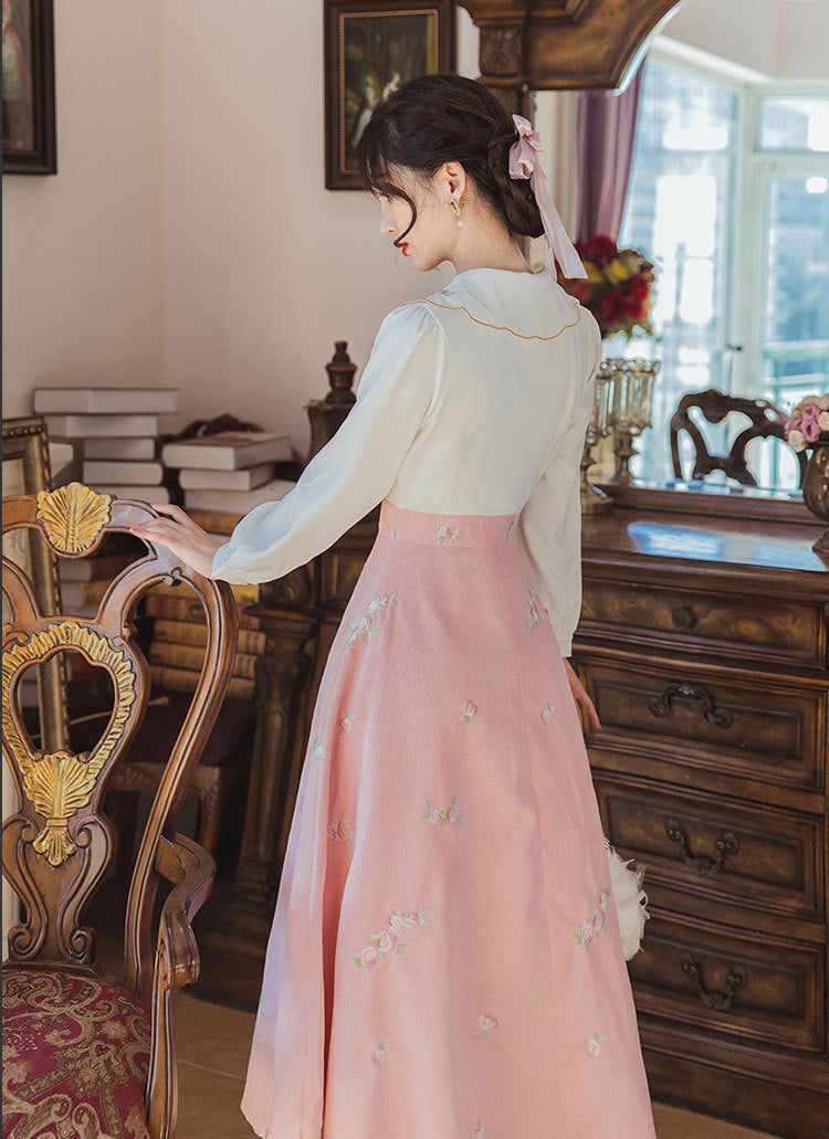 Early Autumn Women's New Clothing Retro French Romantic Pastoral Style Fairy Dress