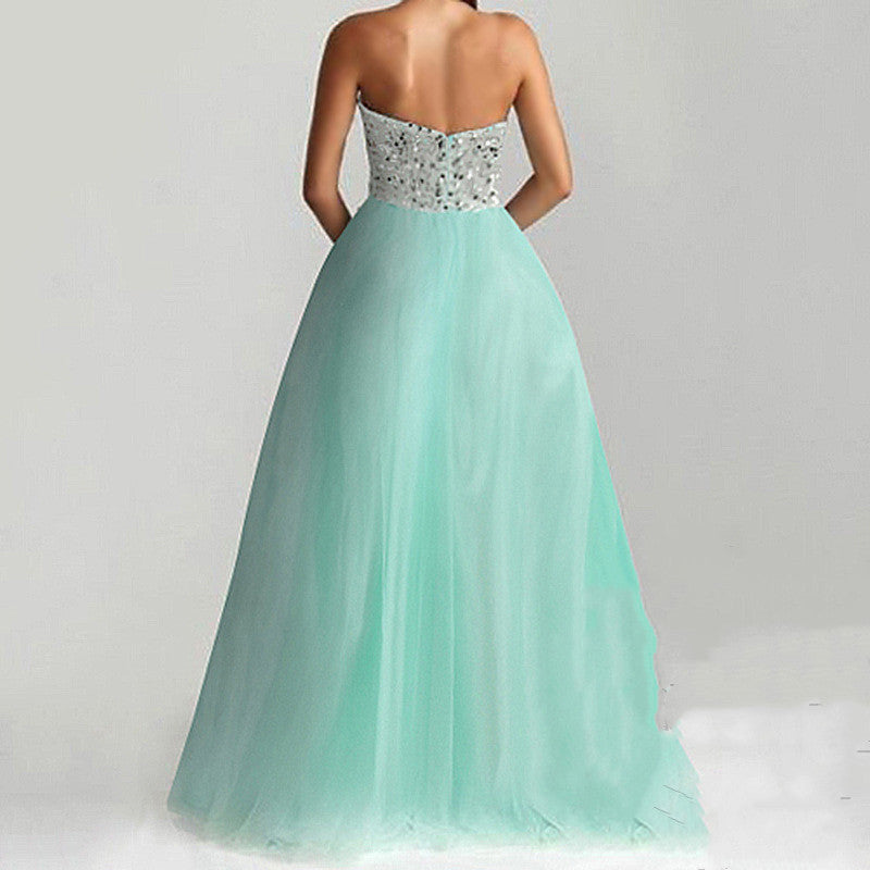 Wedding Splicing Chiffon Net Yarn Self-cultivation Evening Party Evening Dress