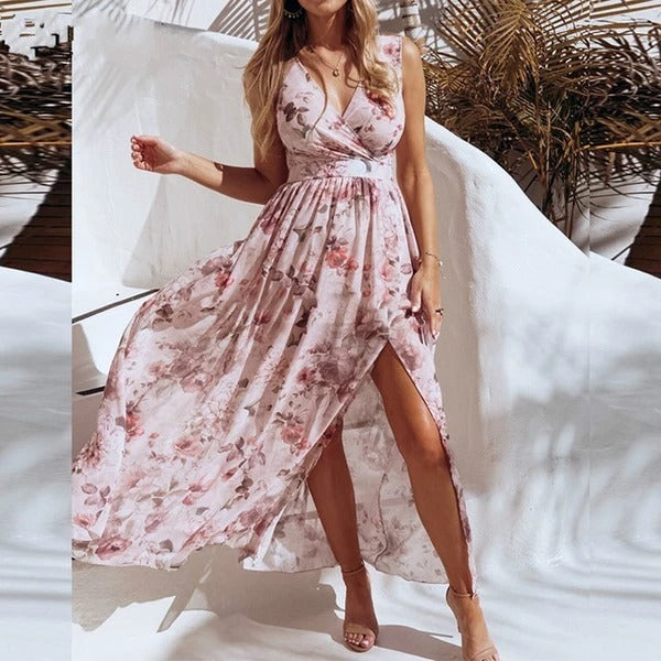 Sling Mid-waist Commuter Print Dress
