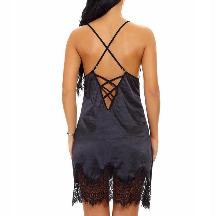 Sexy Criss Cross Back Long Dresses Babydolls