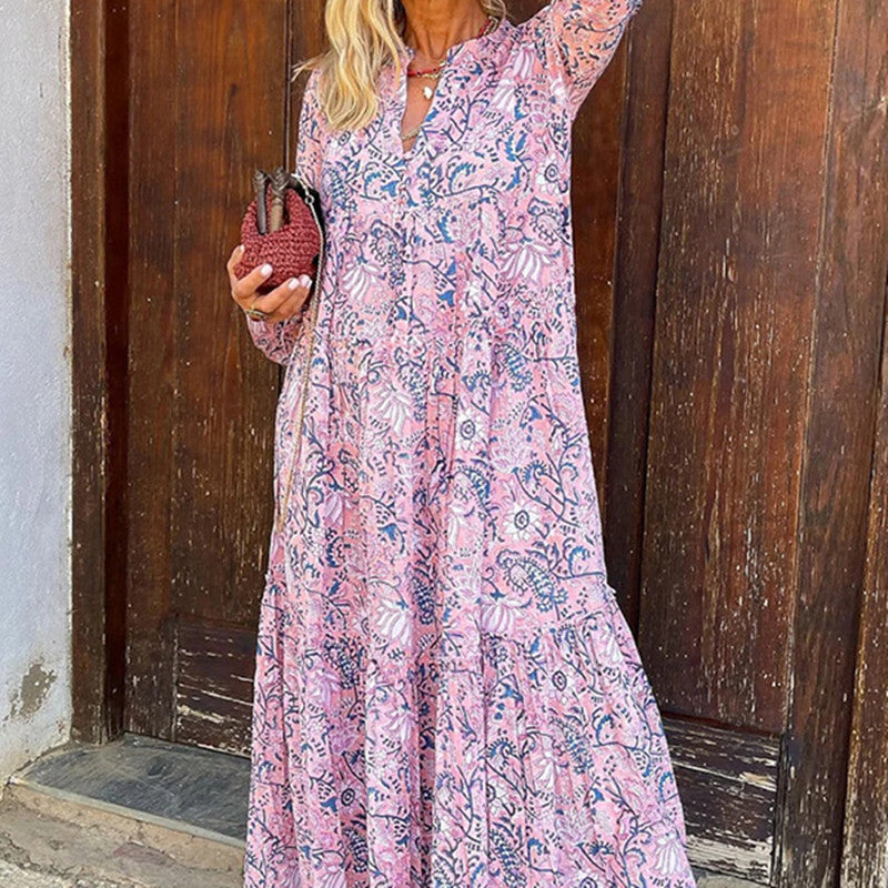 Women's Fashion Loose V-neck Dress