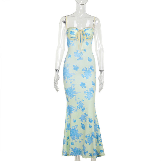 European And American Style Sexy Printing Slip Dress Women