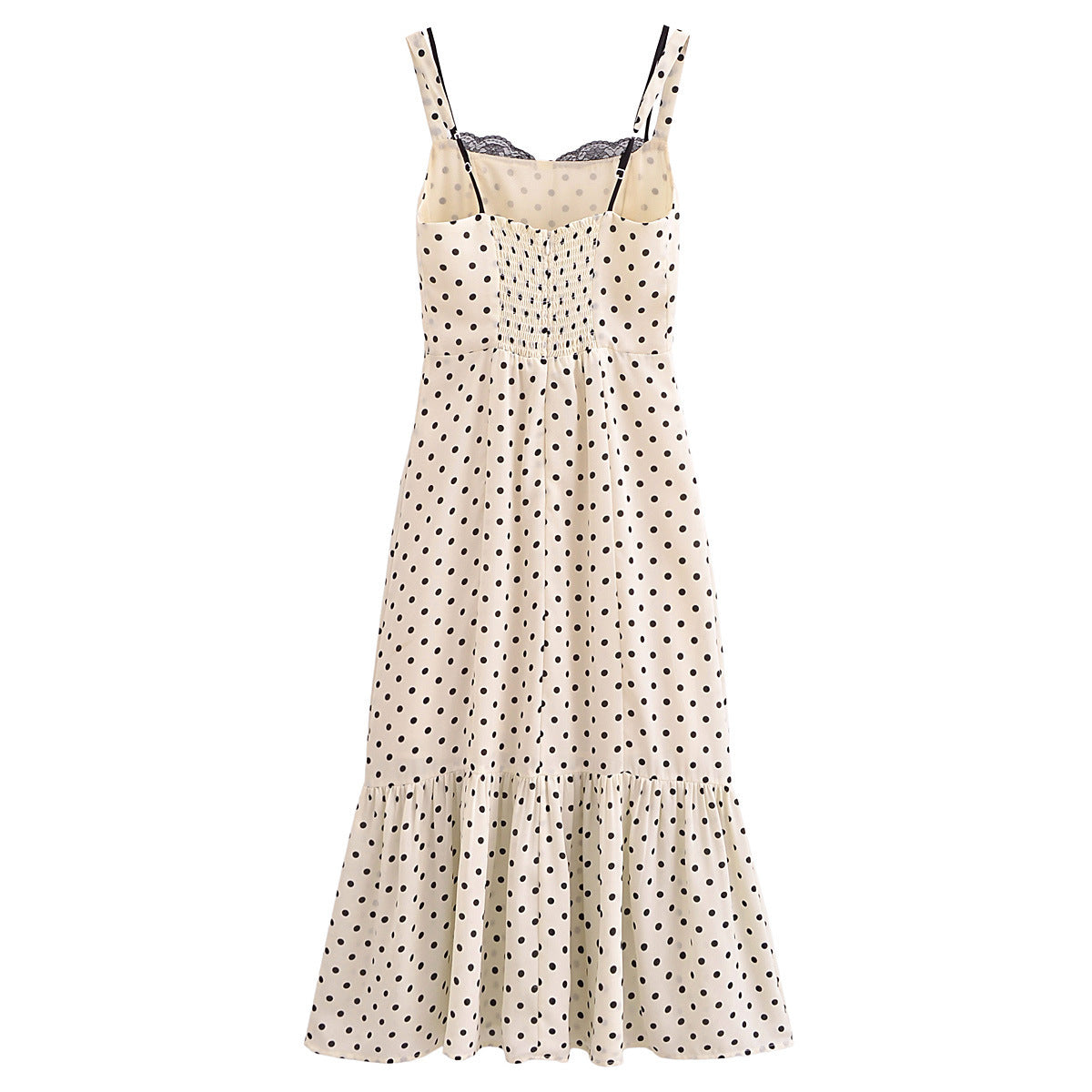 Retro Dots Printing Slip Dress