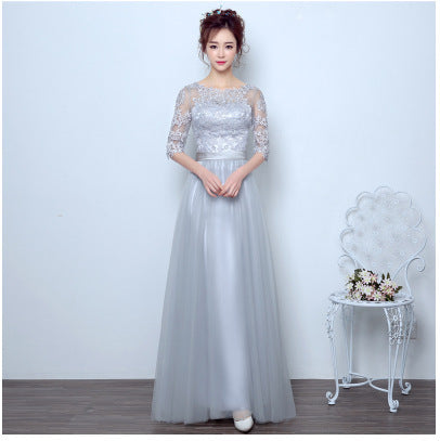 Mid-length Champagne Sister Group Dress
