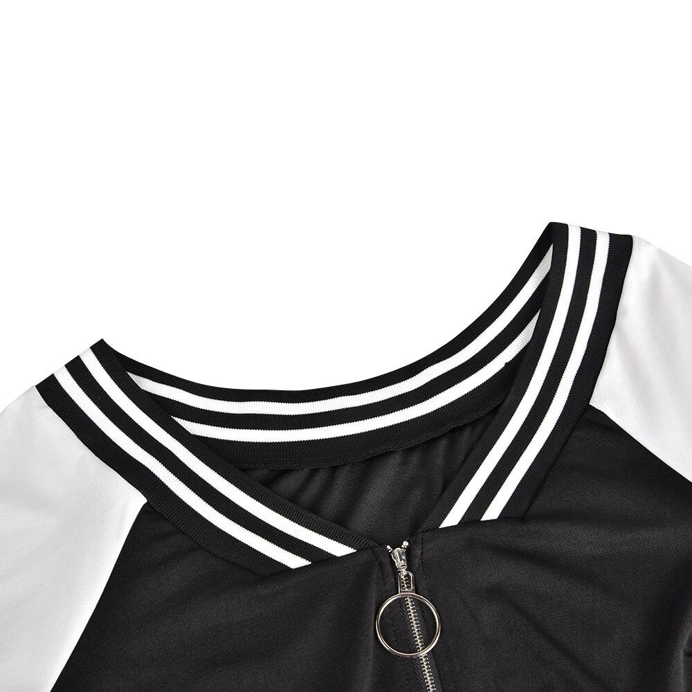 Zipper dress mid-length