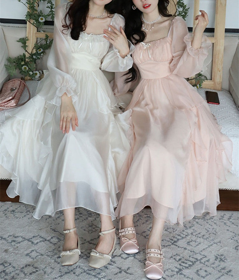 Women's Temperament High Waist Long Sleeve Dress