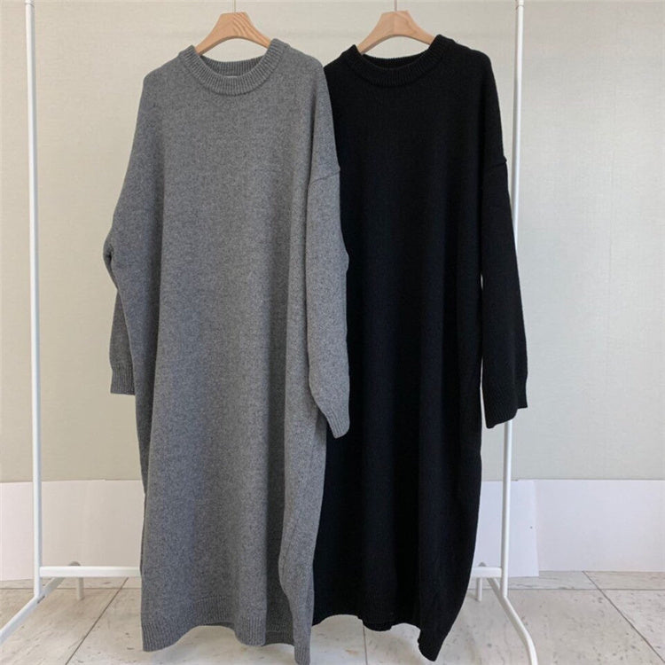 Women's Temperament Fashion Long-sleeved Knitted Dresses