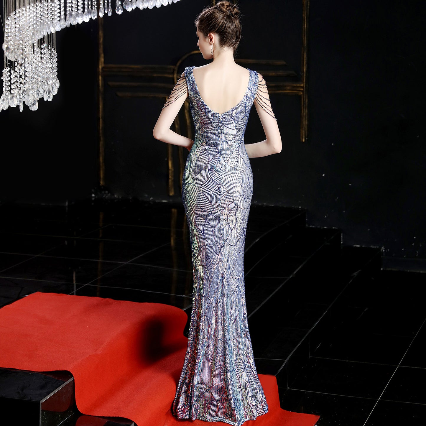 Party dress long banquet slim fit