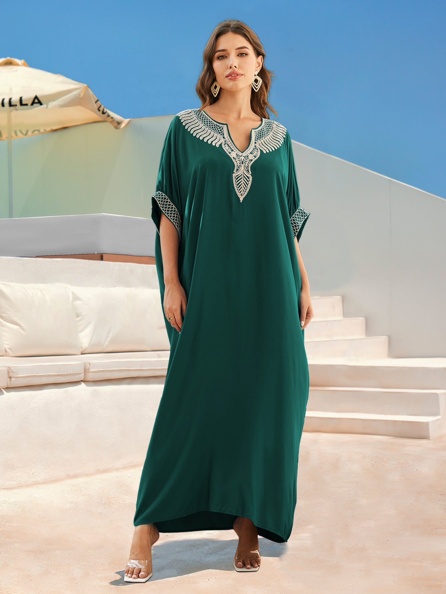 Women's Rope Embroidered Vacation Beach Blouse