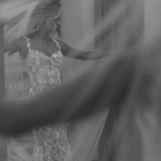 Mermaid 3D Sheer Lace and light netting Wedding Dresses With 3D Appliques