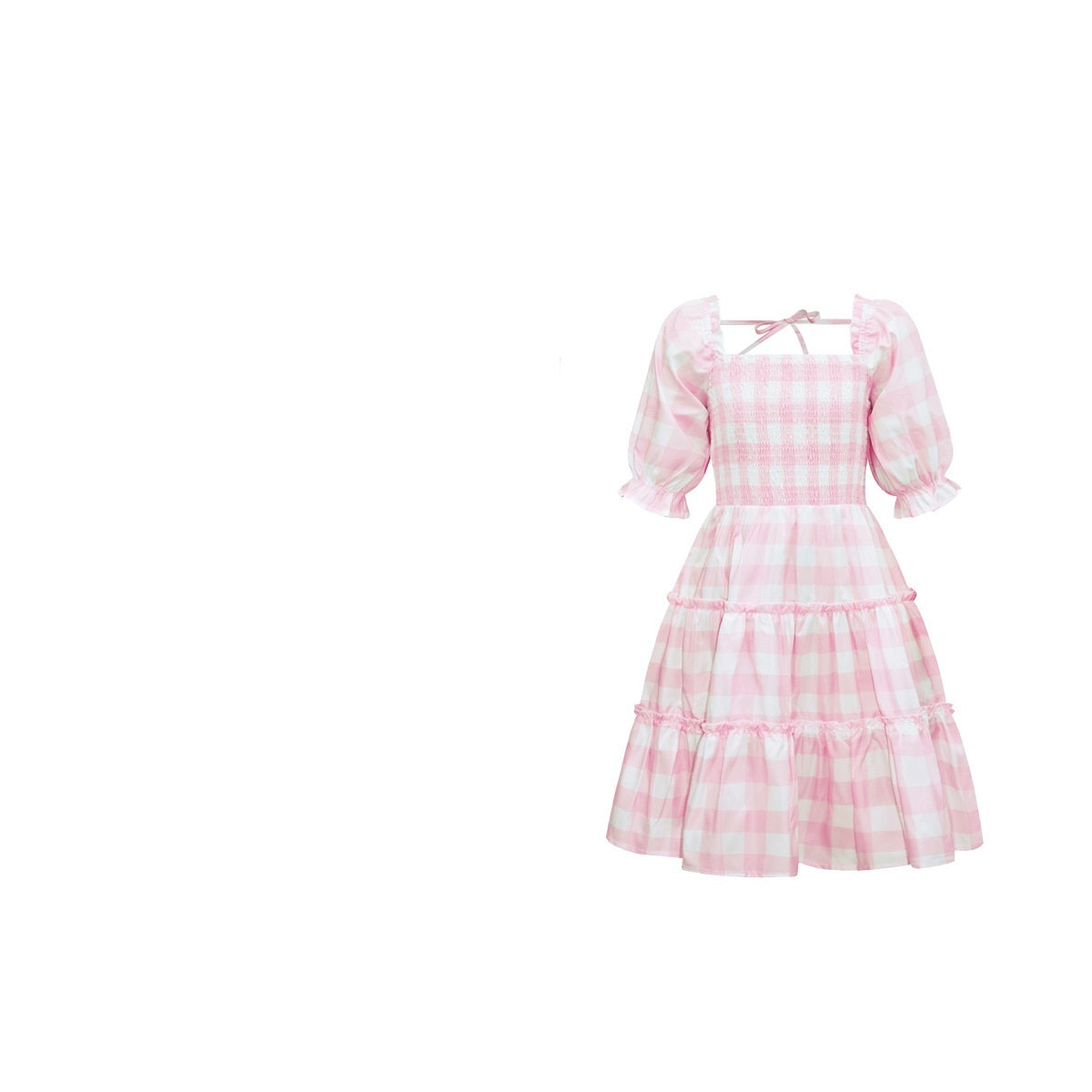Fashion Floral Square Collar Lantern Sleeve Mother-daughter Parent-child Dress