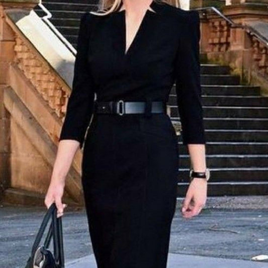 Business Wear Temperament Goddess Style Dress Women's Spring And Autumn Fashion Half Sleeve