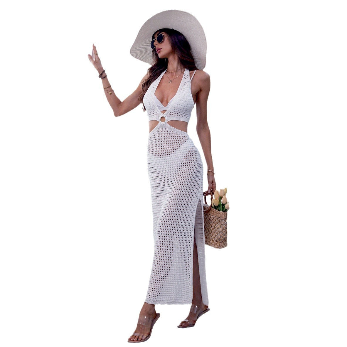 European And American Long Skirt Beach Skirt Ring Suspender Skirt Beach