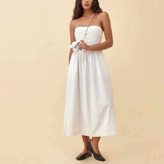 Summer New Style Thin Shoulder Strap Pleated Slim-Fit Large-Length Mid-Length Dress With Dress