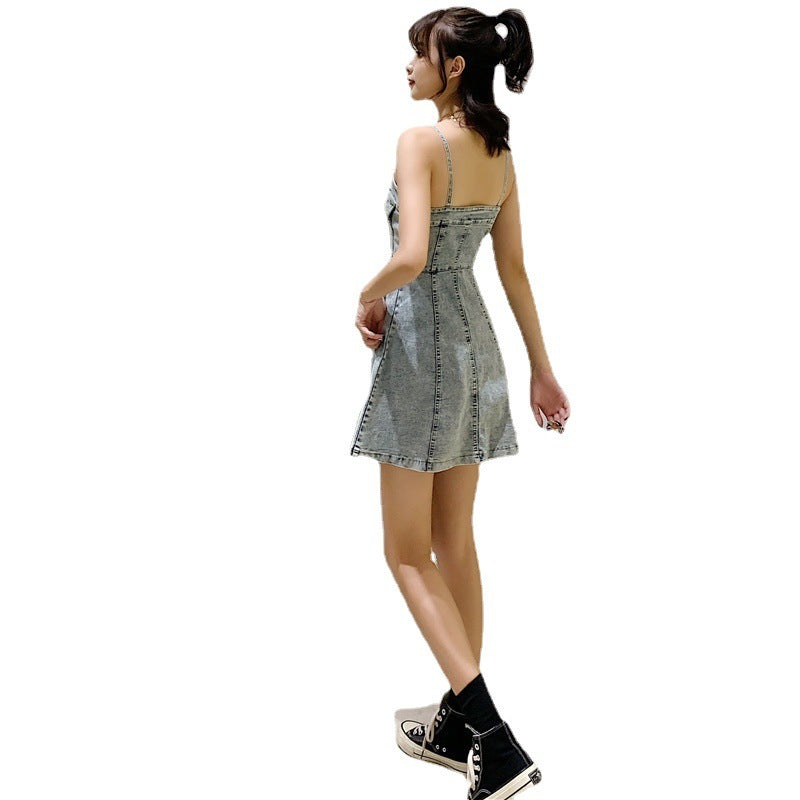 Slimming Irregular Denim Dress