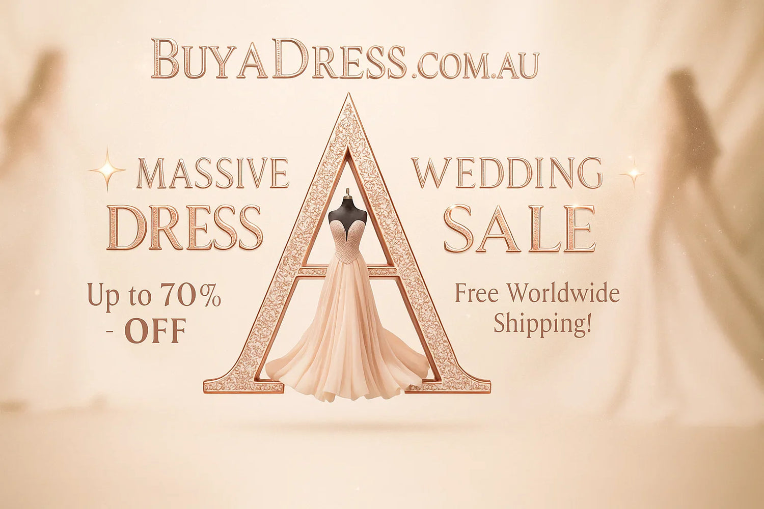 Massive Wedding Dress Sale – Up to 70% Off Designer Styles | Free Worldwide Shipping”