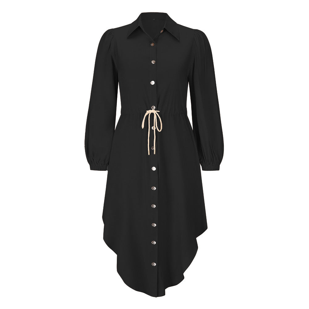 Women's Fashion Temperament Mid-length Shirt Dress