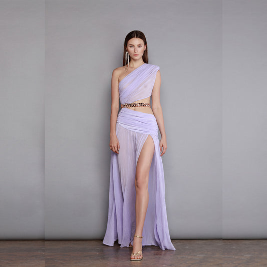 Women's Crossbody Split Chain Irregular Dress