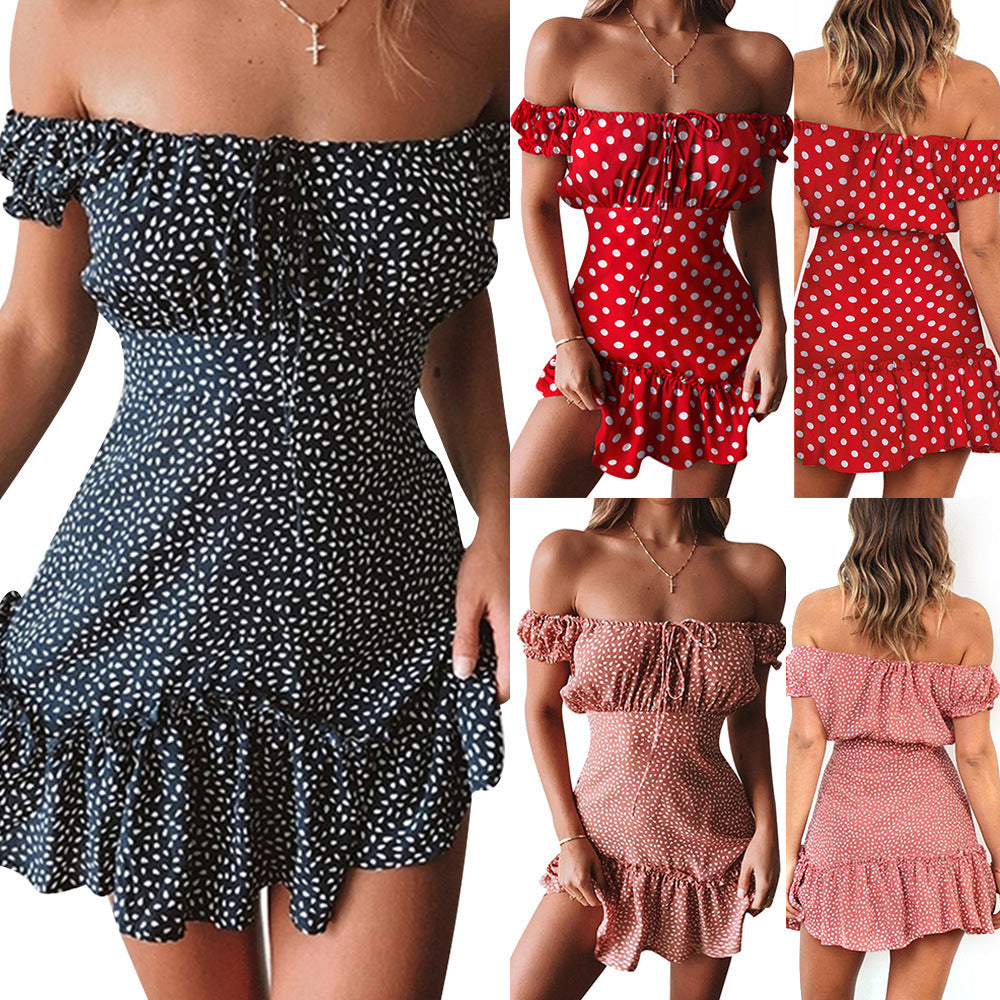 Floral floral tube top shoulder dress