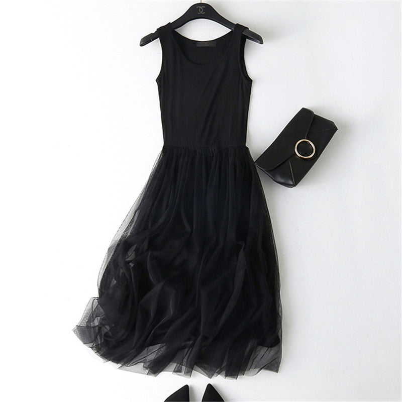 Women's Vest Bottoming Dress Mid-length