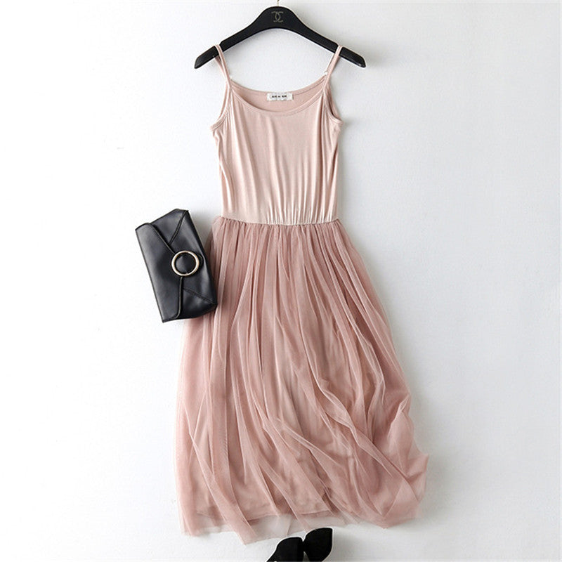 Women's Vest Bottoming Dress Mid-length