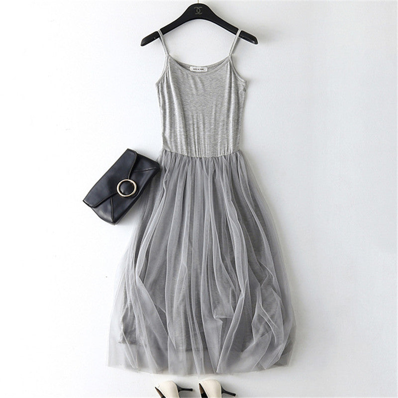 Women's Vest Bottoming Dress Mid-length