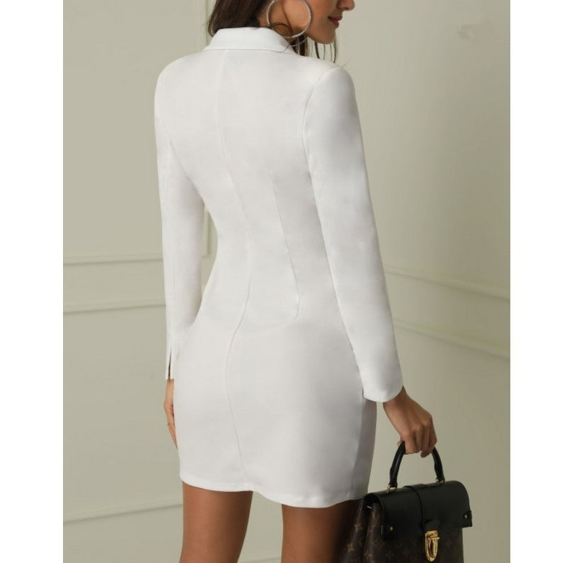 Women's solid color dress