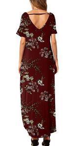 Short sleeve casual dress with printed pockets