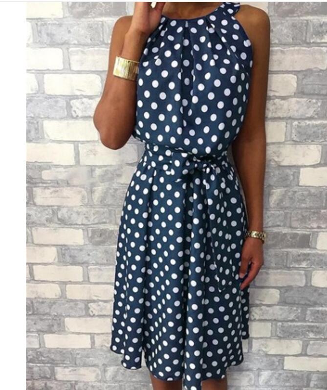 Strapless round neck loose dress