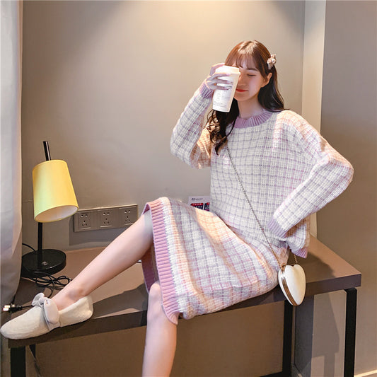 Ladies' small fragrance sweater dress