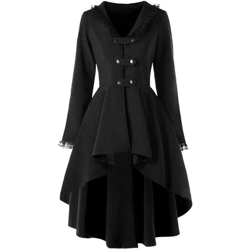 European and American new irregular dovetail coat lace stitching back strap windbreaker women