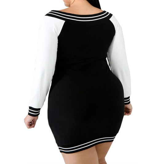 Zipper dress mid-length