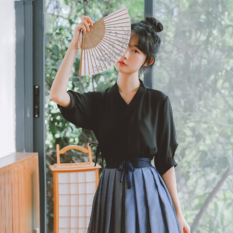 Women's Fashion Casual Vintage Dresses Two-piece
