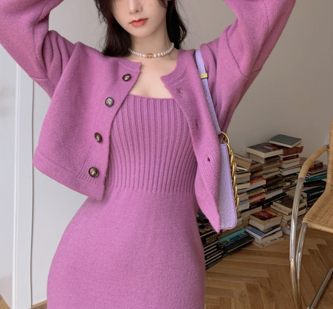 Temperament Camisole Dress Two-piece Suit